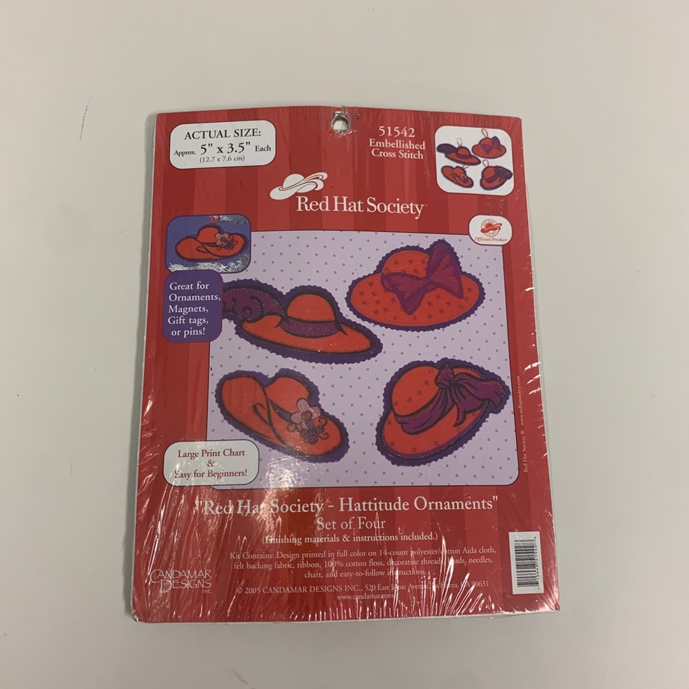 Cross Stitch Kit - Red Hat Society  NIP